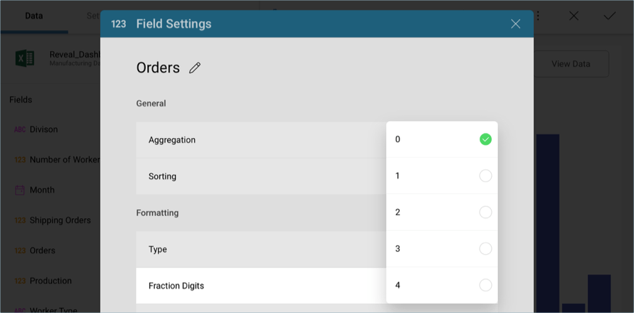 Changing fraction digits in Analytics