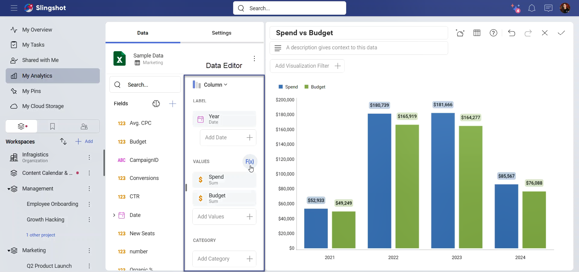 Example of Data Editor