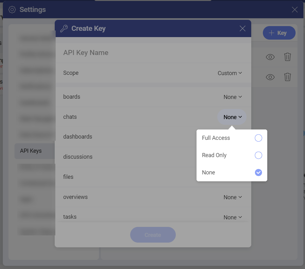 Custom options for a component